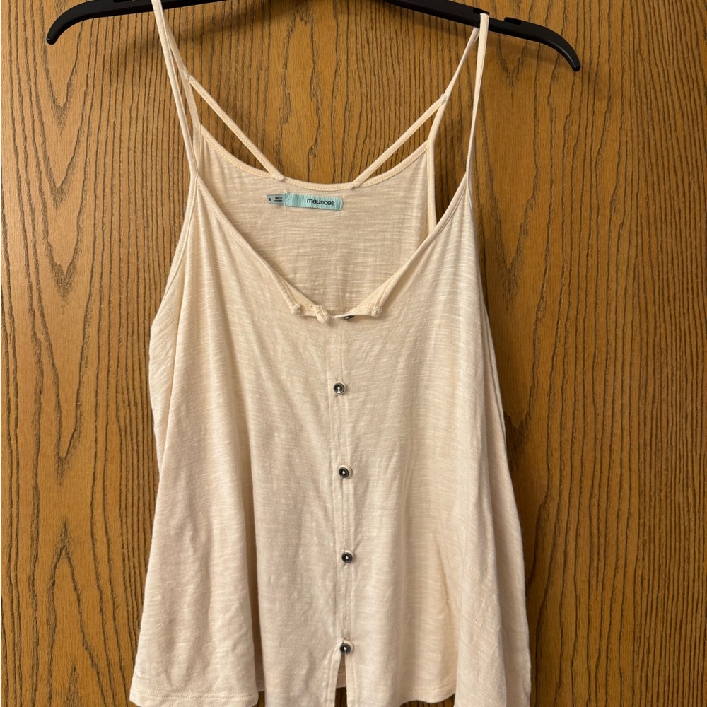 Maurices Cream Button-Front Camisole